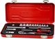 Набор торцевых головок Haisser 70193 с трещоткой 1/4" 18 шт. (117779) - изображение 1