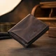 Вертикальне глянсове портмоне з накладною монетницьою GRANDE PELLE 11330 Шоколадне - зображення 3