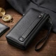 Стильный мужской клатч на два отделения из натуральной кожи ST Leather 22700 Черный - изображение 4