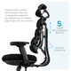 Кресло компьютерное офисное эргономичное OfficePro FlexCore ОС120B Grey - изображение 8