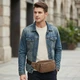 Сумка поясная текстильная Vintage 20176 Коричневая - изображение 2