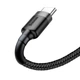 Кабель Baseus Cafule USB 2.0 to USB-C 15W 3A 0.5m Black/Grey (CATKLF-AG1) - зображення 2