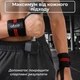 Кистьовий бинт кистьовики для жиму лежачи фіксатор зап'ястя 1 шт з петлею на липучці напульсник спортивний пов'язка на руку променевозап'ясткова для пауерліфтингу важкої атлетики фітнесу гирьового спорту кросфіту еластичний Vilico Червоний 70_2_0_1B - зображення 3