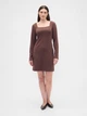 Платье короткое осеннее женское GAP 607763317 2XL Коричневое (1161694266) - изображение 4