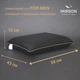 Подушка (стружка Memory) №4095 Delicate satin 0240 Iron grey MEN 59*43*12 см 590*430*120 Classic - изображение 1