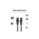 Патч-корд 3м, UTP cat 6 RJ-45 flat black Vention (IBABI) - зображення 3