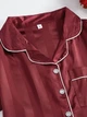 Женская пижама атласная бордового цвета (набор 3 в 1) XL 0000948 - изображение 6