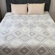 Муслиновый плед-покрывало Mallory Home 3-слойный двусторонний 200×230 см светло-серый сердце - изображение 5