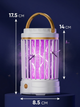 Антимоскитная лампа-ловушка Camping Mosquito Lamp 2 в 1 с ночником, USB Type-C, 5 Вт, 360°, до 20 м², белая - изображение 3