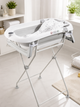 Складная детская ванночка с подставкой, термометром и вкладышем Kidoro Wave TB-325X Grey - изображение 1