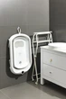 Складная детская ванночка с подставкой, термометром и вкладышем Kidoro Wave TB-325X Grey - изображение 9