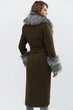 Пальто жіноче зимове з хутром X-Woyz LS-8758-1 58315 XS хакі - зображення 3