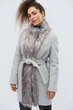 Пальто жіноче з хутром X-Woyz LS-8765-4 58316 L сірий - изображение 1