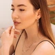 Срібні сережки 3201988 Діамант - зображення 2