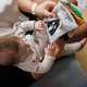 Дитяча розвивальна контрастна сенсорна м’яка книжечка іграшка з дзеркалом і прорізувачем Mouse від народження BabyOno 1679 - зображення 7