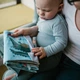 Дитяча розвивальна сенсорна м’яка книжечка іграшка двостороння з дзеркалом і прорізувачем Safari від народження BabyOno 1564 - зображення 9