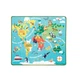 Великий ігровий килимок для дітей Melissa & Doug Мапа світу з 3 дерев'яними транспортами 100×92 см MD5194 - зображення 2