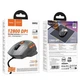 Миша дротова Hoco GM52 Reddy дротова USB 800–12800 DPI 1.6 м з RGB-підсвічуванням для ПК та ноутбука Сірий - изображение 2