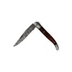 Нож складной 21.5 см Laguiole HERIT FOLD KNIFE рисунок Дамаск, рукоять коричневая дерево пакка, подарочная коробка (40271026) - изображение 1