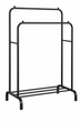 Двойная стойка вешалка для одежды и обуви Doble Pole Hanger black напольная стальная с полкой - изображение 2