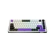 Клавіатура Hator Hellyberry HK75 Mechanical Linear RGB Wireless/Bluetooth/USB UA White/Violet (HK75_wireless) - зображення 2