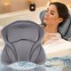 М'яка ергономічна SPA-подушка у ванну 44×42 см з присосками та гачком, темно-сіра KT9001304 - зображення 4