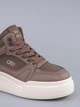 Женские ботинки демисезонные коричневые разноцветные на платформе (263804) 40 - изображение 8