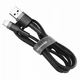 Зарядний кабель Baseus Cafule Type-C 2A 3m Gray/Black (CATKLF-UG1) - изображение 4