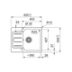 Мийка кухонна з крилом Franke City UCG 611-62 прямокутна фраграніт 620 x 500 мм Onyx (114.0701.825) - зображення 3