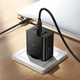 Зарядне HOCO GaN N75 2xType-C 1xUSB PD65W чорне - изображение 4