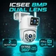 Уличная поворотная IP Wi-Fi камера видеонаблюдения ICSee Smart Home 8MP (4+4MP) с двойным объективом, автотрекингом, датчиком движения и ночным видением - изображение 1