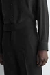 Штани чоловічі COS cummerbund-waist wool regular-fit tapered trousers 1309593001 Eur 52 Чорний - изображение 6