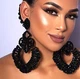 Женские сережки "Анжелика" 14 см jewelry Черные - изображение 1