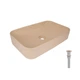 Раковина накладная Qtap Tern 610x350x135 мм, Beige, прямоугольная, с донным клапаном QTTER188SB49790 - изображение 1