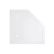 Lidz Душовий піддон DOZORCA SC90x90.LOW, низький, п'ятикутний, акриловий + ніжки, діаметр зливу 50 мм - зображення 1