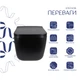 Унитаз подвесной Qtap Gemini Ultra Quiet 485×340×350 мм, Matt Black, с сиденьем Slim Duroplast / Soft-close / Quick Release QTGEM28BLM50505 - изображение 3