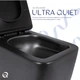 Унитаз подвесной Qtap Gemini Ultra Quiet 485×340×350 мм, Matt Black, с сиденьем Slim Duroplast / Soft-close / Quick Release QTGEM28BLM50505 - изображение 5