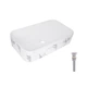 Раковина накладная Qtap Tern 610x350x135 мм, Marble, прямоугольная, с донным клапаном QTTER188MR49791 - изображение 1