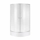 Душова кабіна Latwa SC80x80.SAT.MID.FR полукругла, скло Frost 4 мм + Душовий піддон KAPIELKA ST80x80x26, з панеллю Lidz - зображення 1