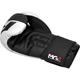 Боксерські рукавиці RDX PU 14 oz Біло-чорні з капою у комплекті - зображення 3