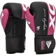 Боксерські рукавиці RDX PU 12 oz Рожеві Чорні з капою в комплекті - зображення 2