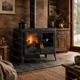 Чугунная печь кухня на дровах Flame Stove Troy Landscape Kuzineli 12 кВт - изображение 4