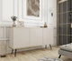 Комод Perfect Home Оро/Oro K160 3-дверний з чорними ніжками Бежевий - зображення 1