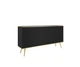 Комод Perfect Home Оро/Oro K160 MDF 3-дверний із золотими ніжками Чорний - зображення 3