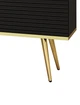 Комод Perfect Home Оро/Oro KSZ107 MDF 2-дверний з 2 ящиками та золотими ніжками Чорний - зображення 4