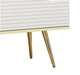 Комод Perfect Home Оро/Oro K160 MDF 3-дверний із золотими ніжками Білий - зображення 4
