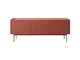Тумба под ТВ Perfect Home Колор / Color RTV144 3-дверная Керамик ред - изображение 4
