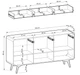 Комод Perfect Home Helion KSZ160 160x39x84 см дуб Віченца 3 дверцята 3 ящики Perfect Home - зображення 5