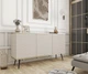 Комод Perfect Home Оро/Oro K160 MDF 3-дверний з чорними ніжками Бежевий - зображення 1
