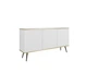 Комод Perfect Home Оро/Oro K160 MDF 3-дверний з чорними ніжками Білий - зображення 3